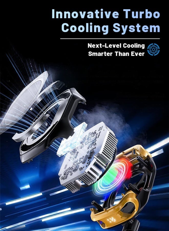 general Phone Cooler (Magnetic) : 5 Minute 12°C Cooling Rechargeable Semiconductor Mobile Cooling Fan with RGB LED & Temp Display 6-Blade Fan for Gaming/TikTok Phone Cooler – Dual Power(Wireless or plug in), 5 Min 12°C Rapid Semiconductor Cooling Fan for Mobile with Rechargeable Magnetic Design, RGB LED, Temp Display Mobile Cooling Fan for Moblie Gaming/TikTok - Image 4