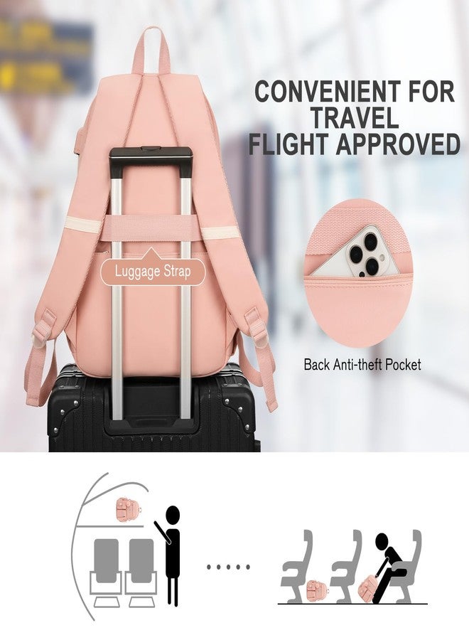 WINDARS Backpack for Teen Girls, Laptop Backpack Cute Kids Bookbag for Middle School College Students Large School Bag, Pink, 15.6 inch, Modern - Image 5