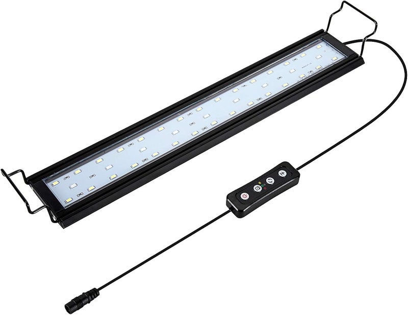 Hygger Aquariu Light, Dimmable LED Aquarium Light with Timer, Aluminum Alloy Shell Extendable Brackets, External Controller, Led Aquarium Light for Plants(14W) [Energy Class A] - Image 1