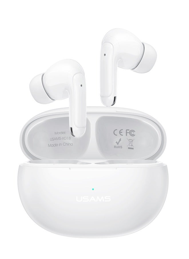 Usams Wireless Earbuds with Dual Mic, ENC Noise Cancellation, Bluetooth 5.3, 50H Battery Life, 13mm HD Speaker, Deep Bass, Smart Touch Control  - Image 1