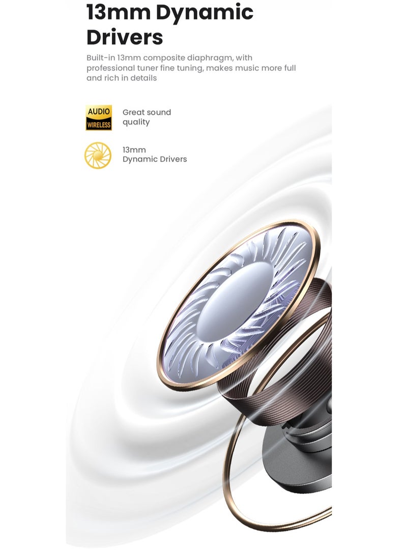 Usams Wireless Earbuds with Dual Mic, ENC Noise Cancellation, Bluetooth 5.3, 50H Battery Life, 13mm HD Speaker, Deep Bass, Smart Touch Control  - Image 2