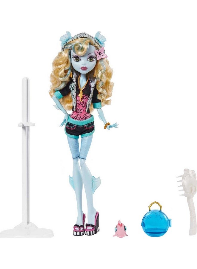 MONSTER HIGH Monster High™ Lagoona Blue Reproduction Doll (10.5 in) Wearing Original Fashion & Shoes, with Pet, Doll Stand & Accessories, Gift for Collectors - Image 5