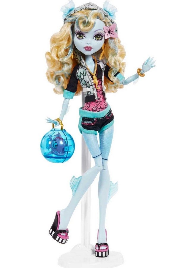 MONSTER HIGH Monster High™ Lagoona Blue Reproduction Doll (10.5 in) Wearing Original Fashion & Shoes, with Pet, Doll Stand & Accessories, Gift for Collectors - Image 1
