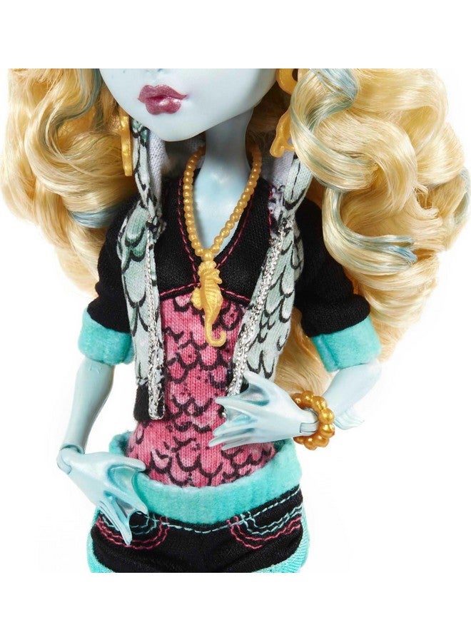 MONSTER HIGH Monster High™ Lagoona Blue Reproduction Doll (10.5 in) Wearing Original Fashion & Shoes, with Pet, Doll Stand & Accessories, Gift for Collectors - Image 4