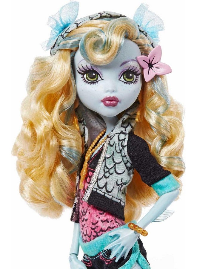 MONSTER HIGH Monster High™ Lagoona Blue Reproduction Doll (10.5 in) Wearing Original Fashion & Shoes, with Pet, Doll Stand & Accessories, Gift for Collectors - Image 3