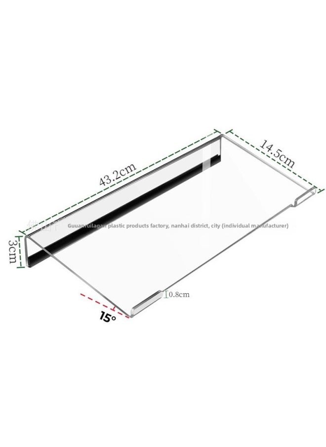 Acrylic Keyboard Support Stand Pad High Display Stand Tilt Non-slip Bracket Keyboard Rack Laptop Stand-Color:Black-Style:3 Pieces (paper Box)