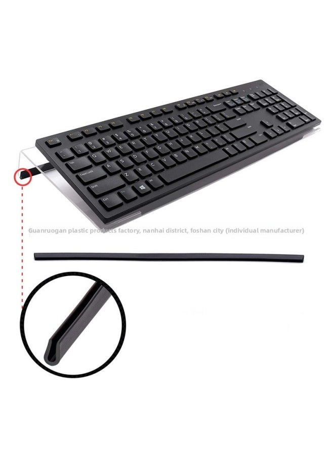 Acrylic Keyboard Support Stand Pad High Display Stand Tilt Non-slip Bracket Keyboard Rack Laptop Stand-Color:Black-Style:3 Pieces (paper Box)
