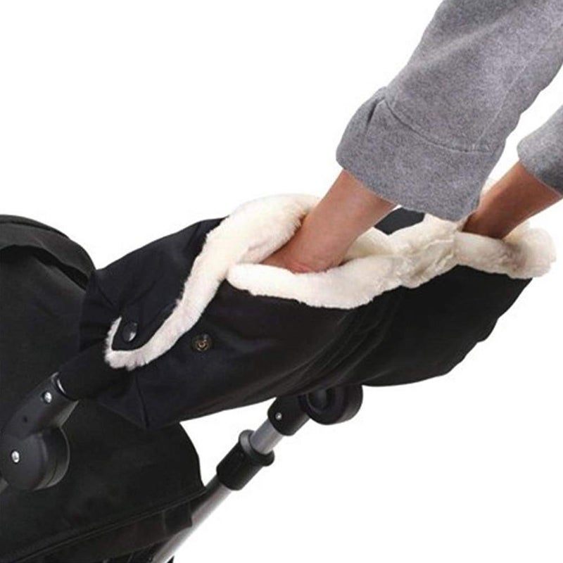 Tbrand Stroller Hand Muff Winter Extra Thick Pushchair Gloves Keep Warm for Parents and Caregivers in Cold Weather AntiFreeze Windproof SnowProof Black