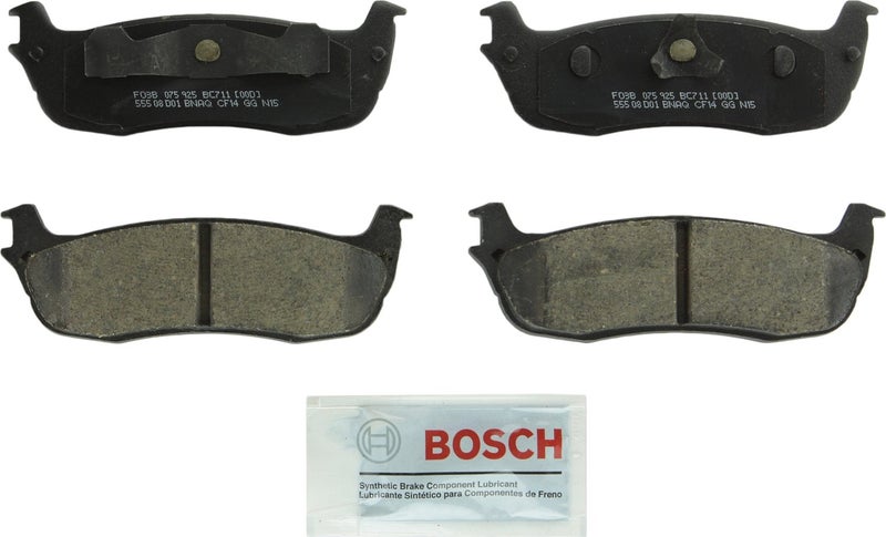 BOSCH BC711 QuietCast Premium Ceramic Disc Brake Pad Set - Compatible With Select Ford Expedition, F-150, F-150 Heritage, F-250, F-250 HD; Lincoln Blackwood, Navigator, Town Car; REAR - Image 2