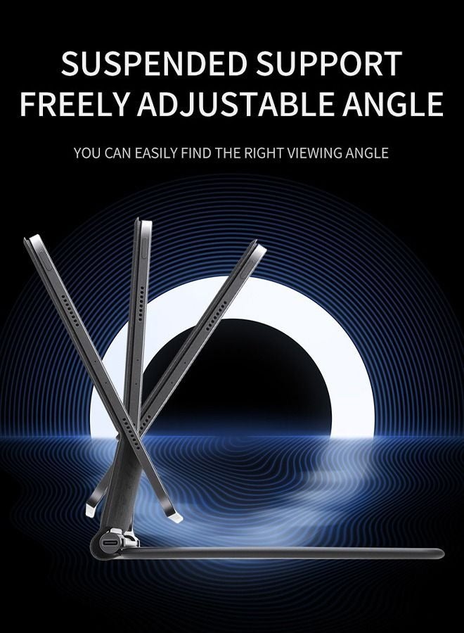 Beauenty Bilingual Magic Keyboard For Ipad Pro 11 Inch  And Ipad Air 6th 11 Inch and Ipad Air (4th/5th Generation) 10.9 Inch Magnetic Back Cover Smart Trackpad Backlit Keyboard  Wireless Keyboard Case - Image 3