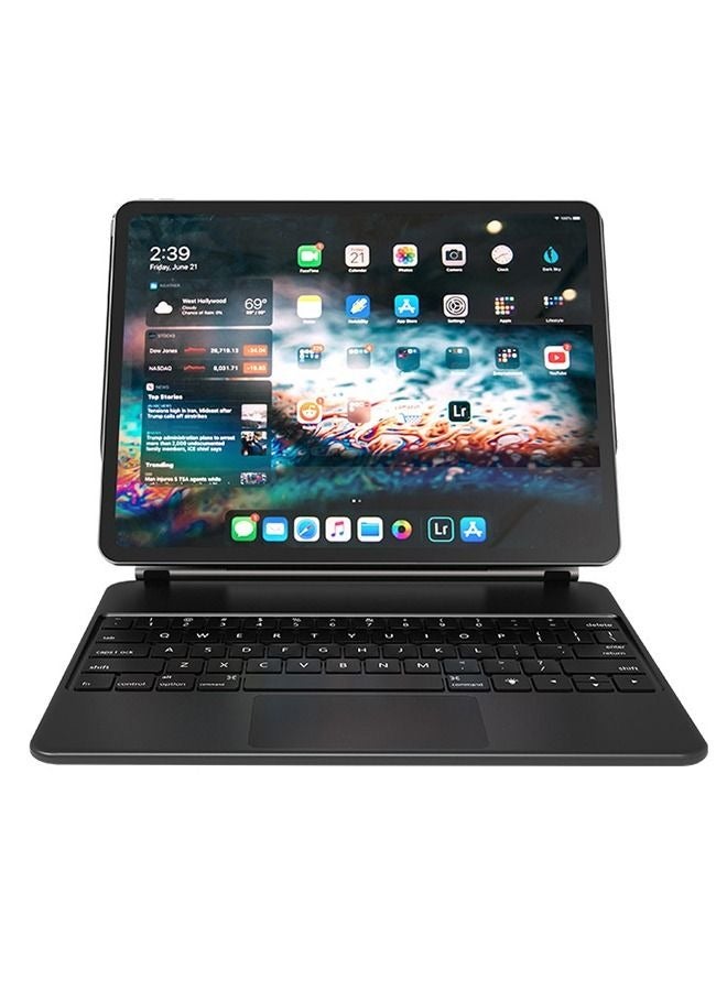 Beauenty Bilingual Magic Keyboard For Ipad Pro 11 Inch  And Ipad Air 6th 11 Inch and Ipad Air (4th/5th Generation) 10.9 Inch Magnetic Back Cover Smart Trackpad Backlit Keyboard  Wireless Keyboard Case - Image 1