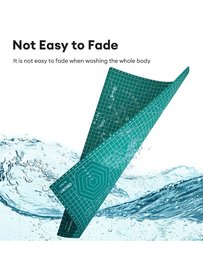 Deli سجادة قص مزدوجة الجوانب بحجم A4، خضراء - Image 2