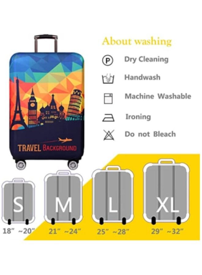 GGEROU واقي حقيبة السفر للحقائب ذات العجلات، أغطية حقائب الأمتعة قابلة للغسل مقاس 18/24/28/32 بوصة - Image 4