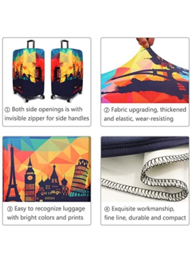 GGEROU واقي حقيبة السفر للحقائب ذات العجلات، أغطية حقائب الأمتعة قابلة للغسل مقاس 18/24/28/32 بوصة - Image 3