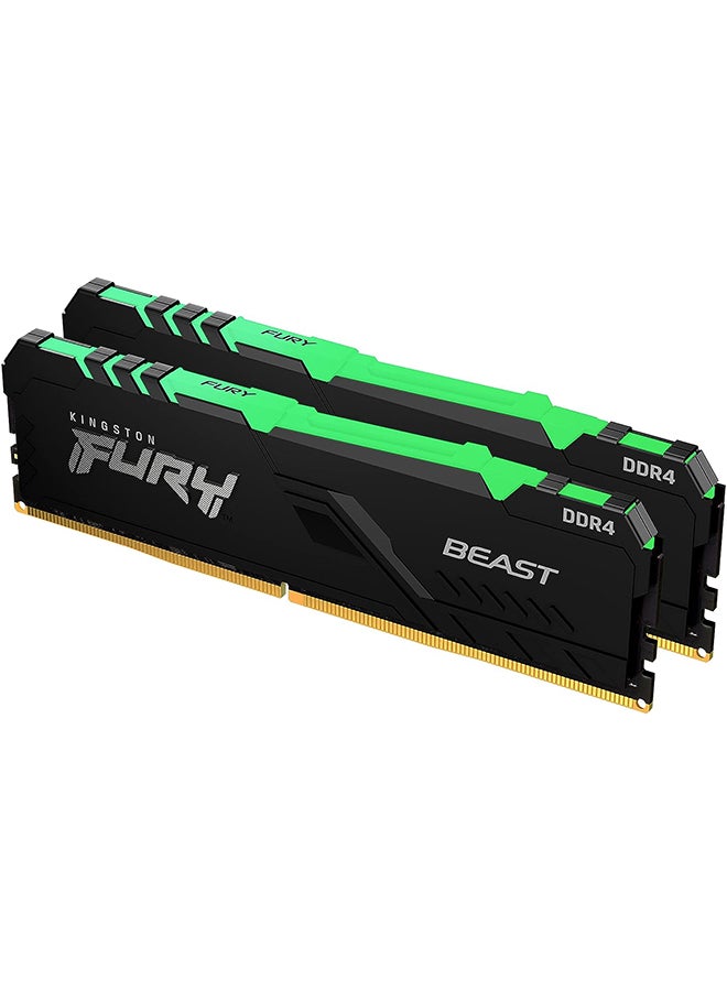 كينغستون Fury Beast RGB 16GB (2x8GB) 3200MT/s DDR4 CL16 Desktop Memory Kit of 2 KF432C16BBAK2/16 - Image 1