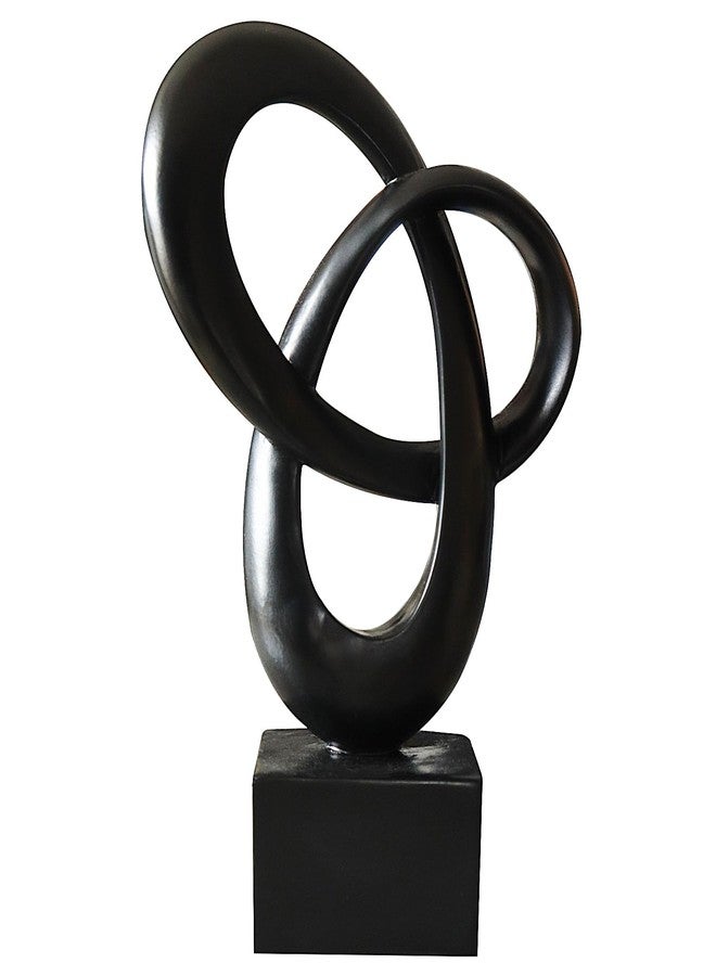 Dosker Knot Decor Mobius Stripe Statue,Modern Abstract Sculpture for Home Decor,Coffee Table Decor for Living Room,Office(Black) - Image 1
