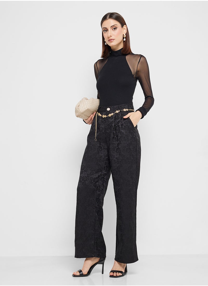 ELLA Self Textured Pants  - Image 1
