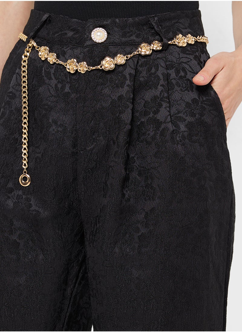 ELLA Self Textured Pants  - Image 4