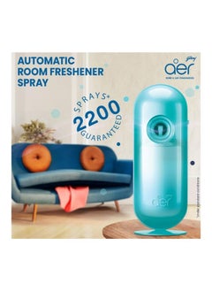 Godrej Aer Matic Automatic Air Freshener Auto Spray Kit With Flexi Control Cool Surf Blue 225ml  - Image 2