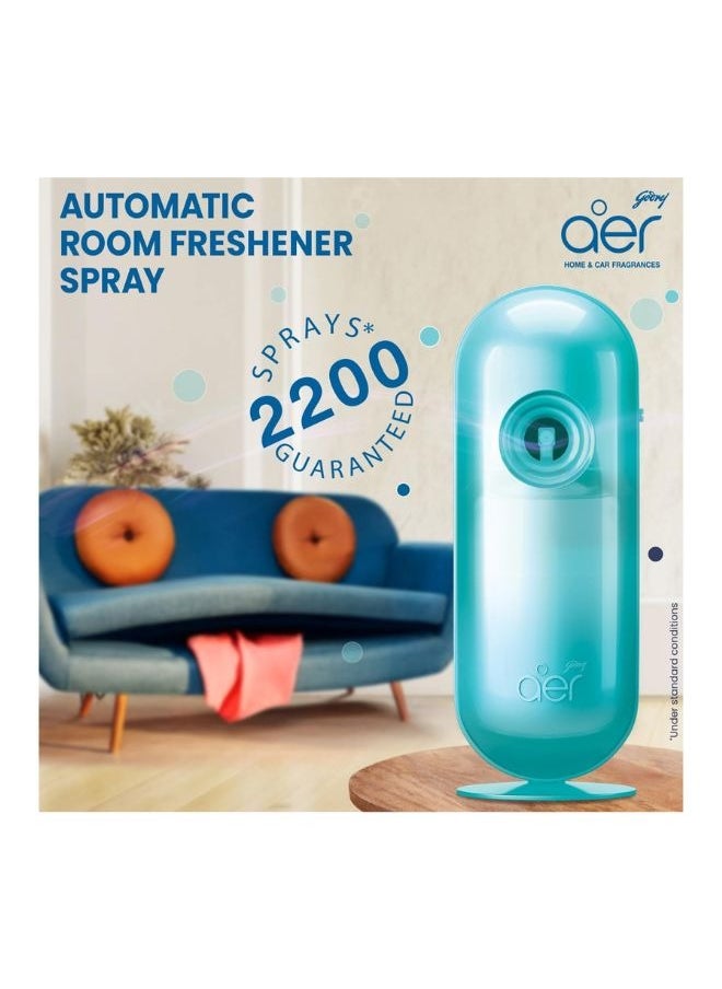 Godrej Aer Matic Automatic Air Freshener Auto Spray Kit With Flexi Control Cool Surf Blue 225ml  - Image 2