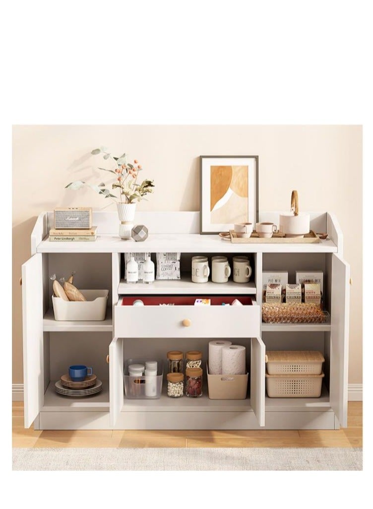 Golden Coffee Bar Cabinet with Storage Drawer Coffee Stand Buffet Sideboard With Adjustable Layer Kitchen Storage Cabinet for Dining Room Kitchen Microwave Oven Storage Shelf  - Image 3