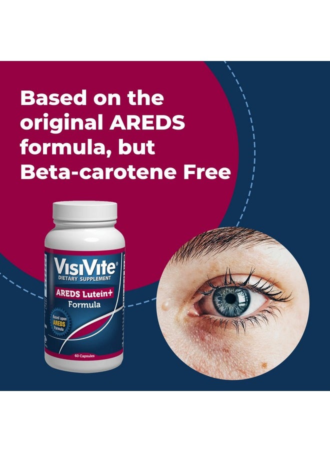 VisiVite - Areds Lutein Plus Eye Vitamins Lutein Vitamins For Eyes Lutein For Eye Health Beta Carotene Free Eye Vitamins Eye Care Supplements For Adults - Image 1
