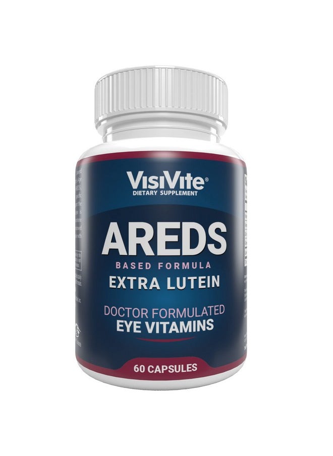 VisiVite Areds Lutein Plus Eye Vitamins Lutein Vitamins For Eyes Lutein For Eye Health Beta Carotene Free Eye Vitamins Eye Care Supplements For Adults  - Image 1