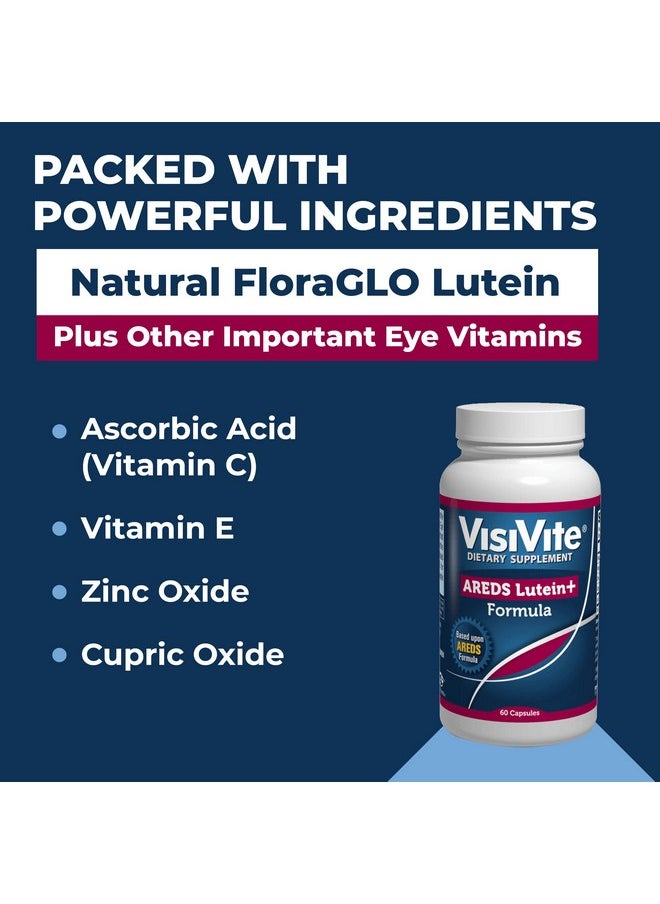 VisiVite Areds Lutein Plus Eye Vitamins Lutein Vitamins For Eyes Lutein For Eye Health Beta Carotene Free Eye Vitamins Eye Care Supplements For Adults  - Image 4