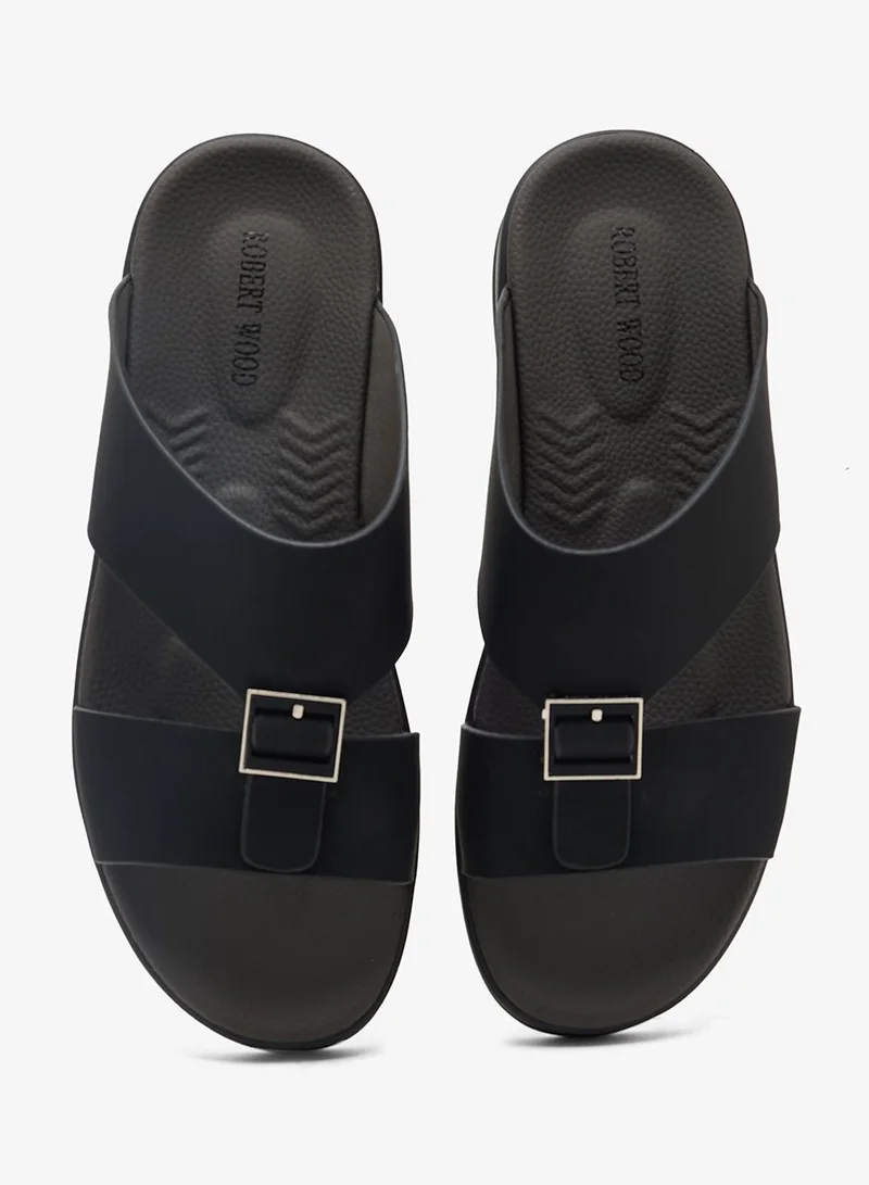 Robert Wood Black Arabic Sandals for Men | Best Price UAE