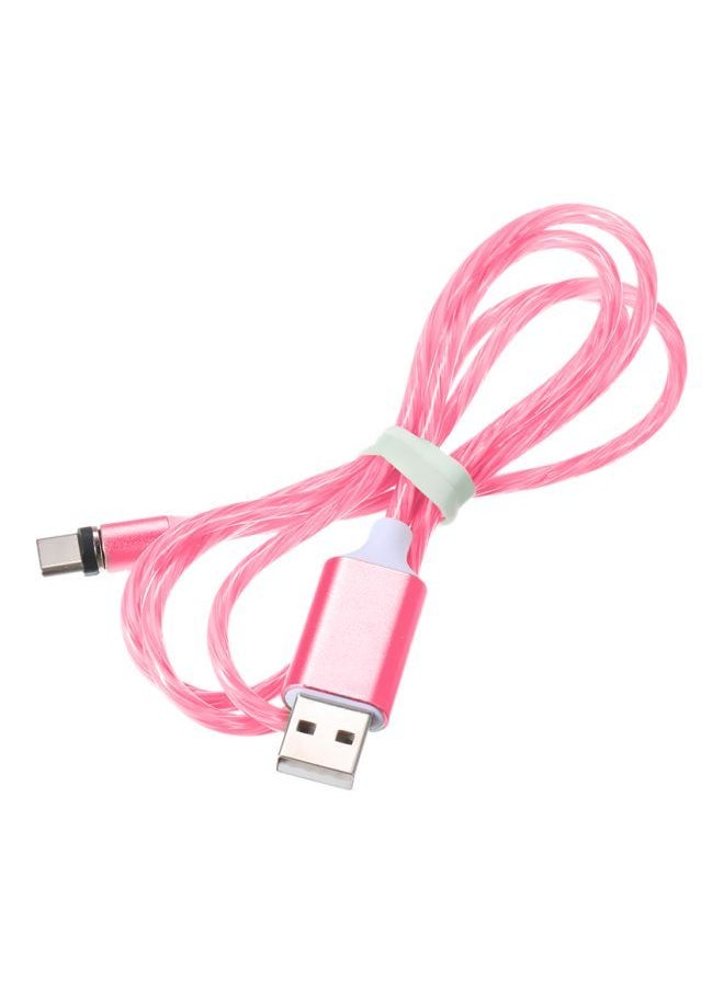 نيبمينينت - كابل شحن بتصميم 3 في 1 لمزامنة البيانات مزود بإضاءة LED بمنفذ Lightning وMicro USB وType-C l بسدادة الوقاية من الغبار أحمر - Image 1