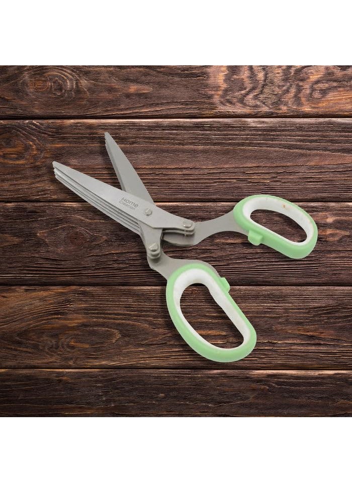 Garth Multifunction Vegetable Stainless Steel Herb Scissors with 5 Blades 1 Pc MultiPurpose Kitchen Shears for Quick Herb Vegetable Chopping Fast Meal Prep Ergonomic Handle Durable