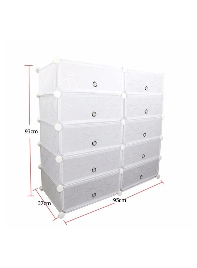 Yameem 10-Cubes Rectangular Storage Shoe Cabinet - Image 1