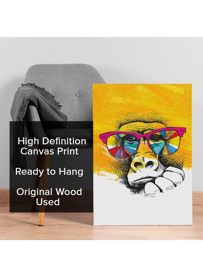 PAPER PLANE DESIGN Funky Pop Art Canvas Gallery Wrap Framed Painting | Wall Art for Living Room, Bedroom, and Office Decor | Size 20 In x 30 In DS687 - Image 3