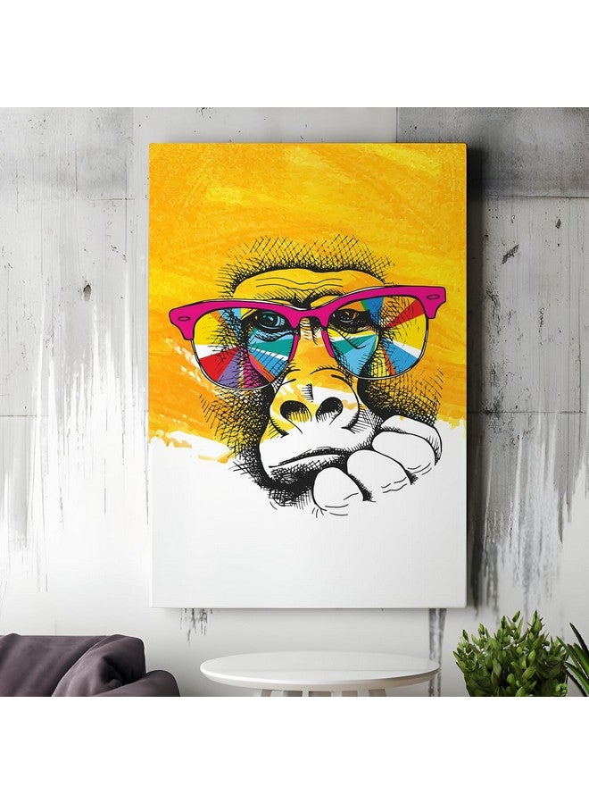 PAPER PLANE DESIGN Funky Pop Art Canvas Gallery Wrap Framed Painting | Wall Art for Living Room, Bedroom, and Office Decor | Size 20 In x 30 In DS687 - Image 1