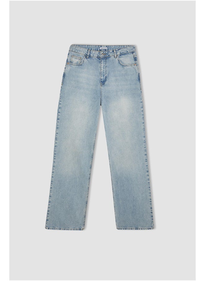DeFacto - Woman 90'S Wide Leg Denim Trousers - Image 1
