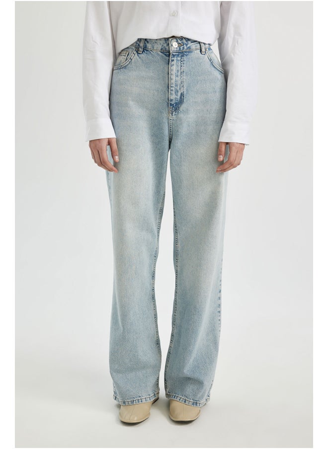DeFacto - Woman 90'S Wide Leg Denim Trousers - Image 1