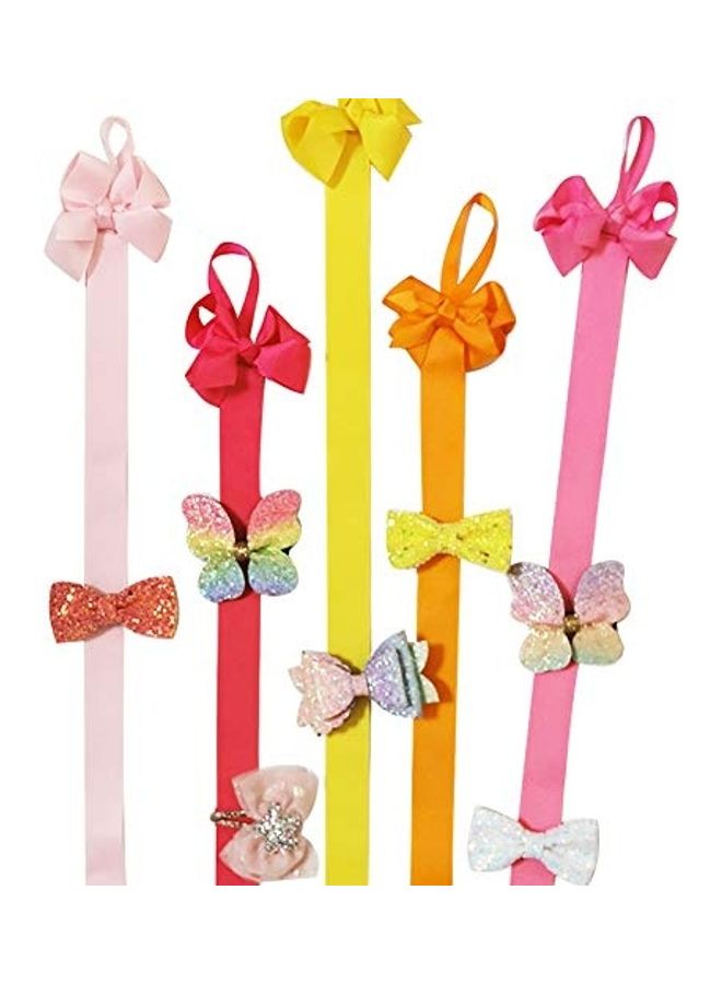 NIBEMINENT 10-Piece Hair Bow Clips Holders Multicolour - Image 3