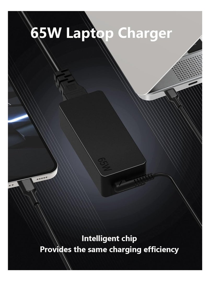 زيكسين شاحن كمبيوتر محمول عالمي 65 وات USB C: لهاتف Huawei Lenovo HP Acer Asus Samsung Mac book pro Dell، سلك طاقة بديل لمحول التيار المتردد السريع من النوع C - Image 2
