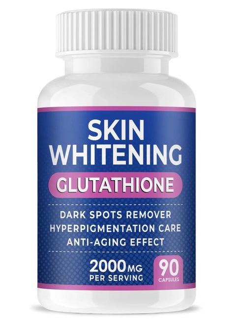 Glutathione Whitening Pills - 90 Capsules 2000mg Glutathione - Effective Skin Lightening Supplement - Dark Spots, Melasma & Acne Scar Remover, Hyperpigmentation Treatment - Anti-Aging Antioxidant
