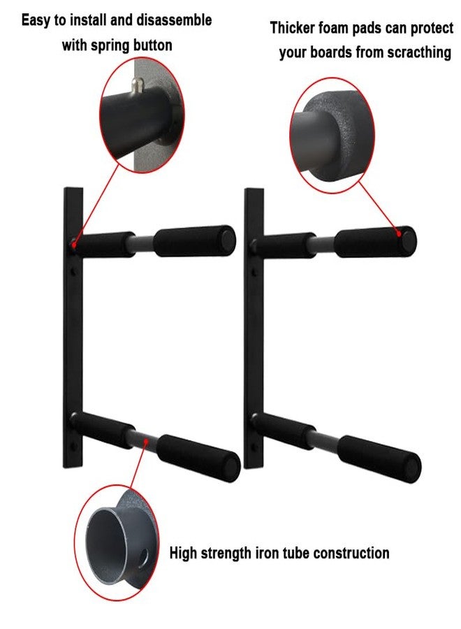 ASMSW Surfboard Storage Rack Hold 2 Surfboards, Sups, Paddle boards Metal Wall Mount Rack 2 Level Display Surf Rack Home and Garage Storage Mount - Image 2