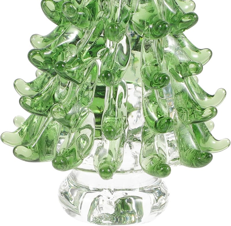 klarako Crystal Mini Christmas Tree, Christmas Tree Miniature Ornament Holiday Tree Collectible Figure for Cake Topper Flowerpot Dollhouse Decoration Accessories - Image 4