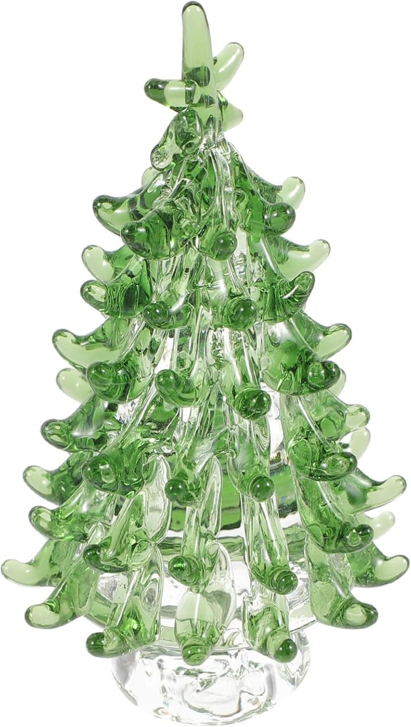 klarako Crystal Mini Christmas Tree, Christmas Tree Miniature Ornament Holiday Tree Collectible Figure for Cake Topper Flowerpot Dollhouse Decoration Accessories - Image 3