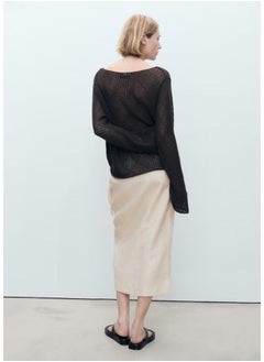 MANGO Linen Sarong Skirt  - Image 2