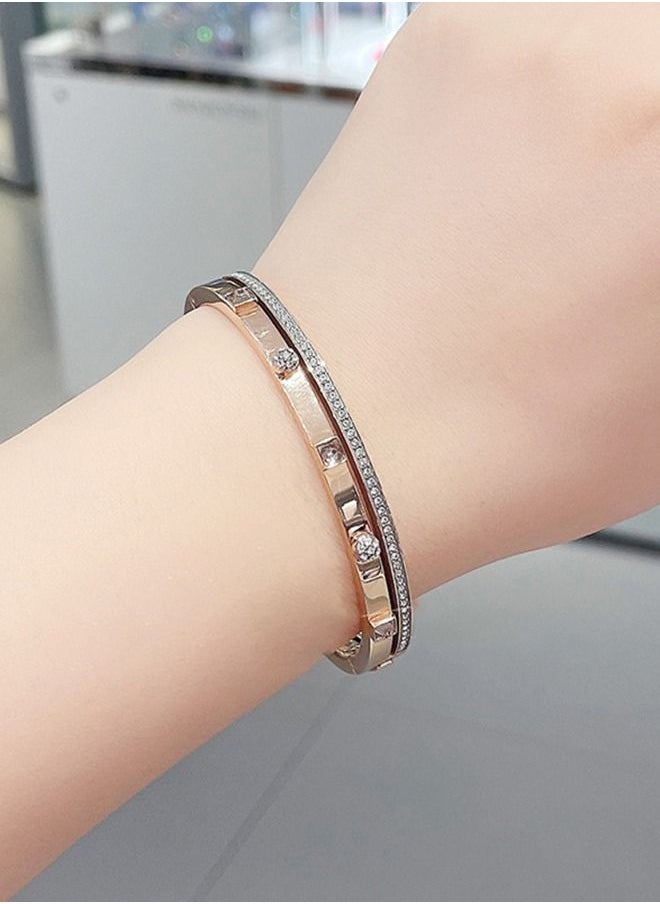 Arabest - Rose Gold Double Pyramid Bracelet - Image 1