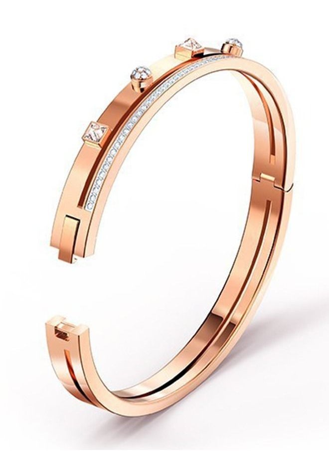 Arabest - Rose Gold Double Pyramid Bracelet - Image 1