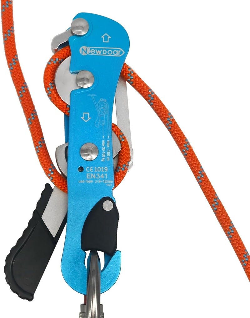 Newdoar Climbing Stop Descender Rappelling Belay for Ropes 10-12mm The Novices for Rescue & Arborist CE Certification - Image 5