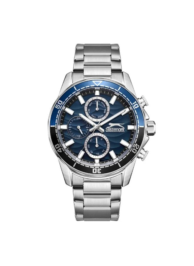 Slazenger SLAZENGER SL.9.2396.2.01 Men's Multi Function Display Watch & Metal Strap Silver