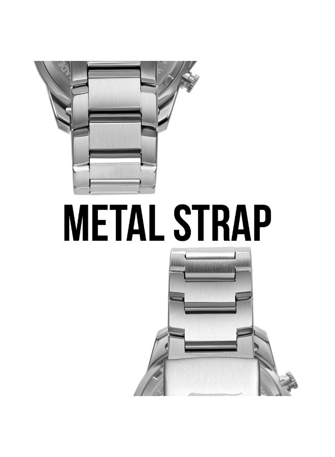 سلازنجر ساعة رجالية متعددة الوظائف بسوار معدني فضي - Image 5