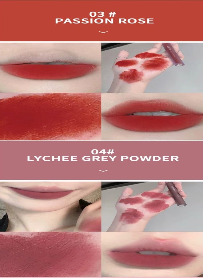 Gege Bear Moist Lip Glaze | 6 Richly Pigmented Shades | Lip Stain & Moisturizing Lipstick in One | High Pigment, Soft Matte Finish | Lightweight, Long-Lasting, & Transferproof Lip Color for Women (01# - Slightly Tipsy Pink, 2.5g) - Image 3