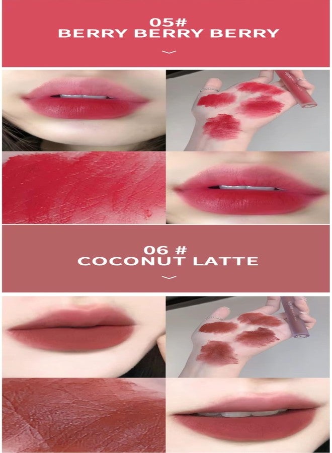 Gege Bear Moist Lip Glaze | 6 Richly Pigmented Shades | Lip Stain & Moisturizing Lipstick in One | High Pigment, Soft Matte Finish | Lightweight, Long-Lasting, & Transferproof Lip Color for Women (01# - Slightly Tipsy Pink, 2.5g) - Image 4